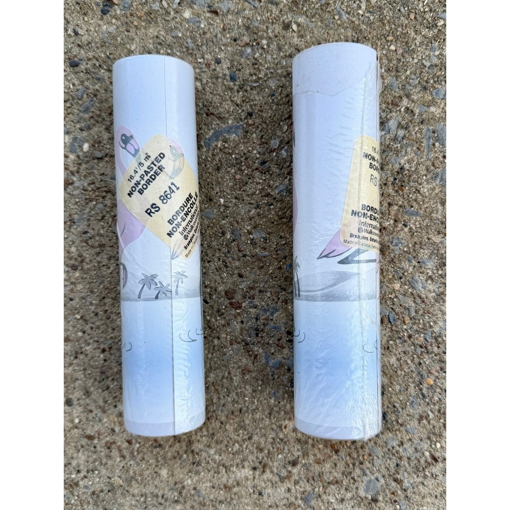 VTG International Wallcovering Flamingo Wallpaper Border 2 Roll RS 8641 Tropical
